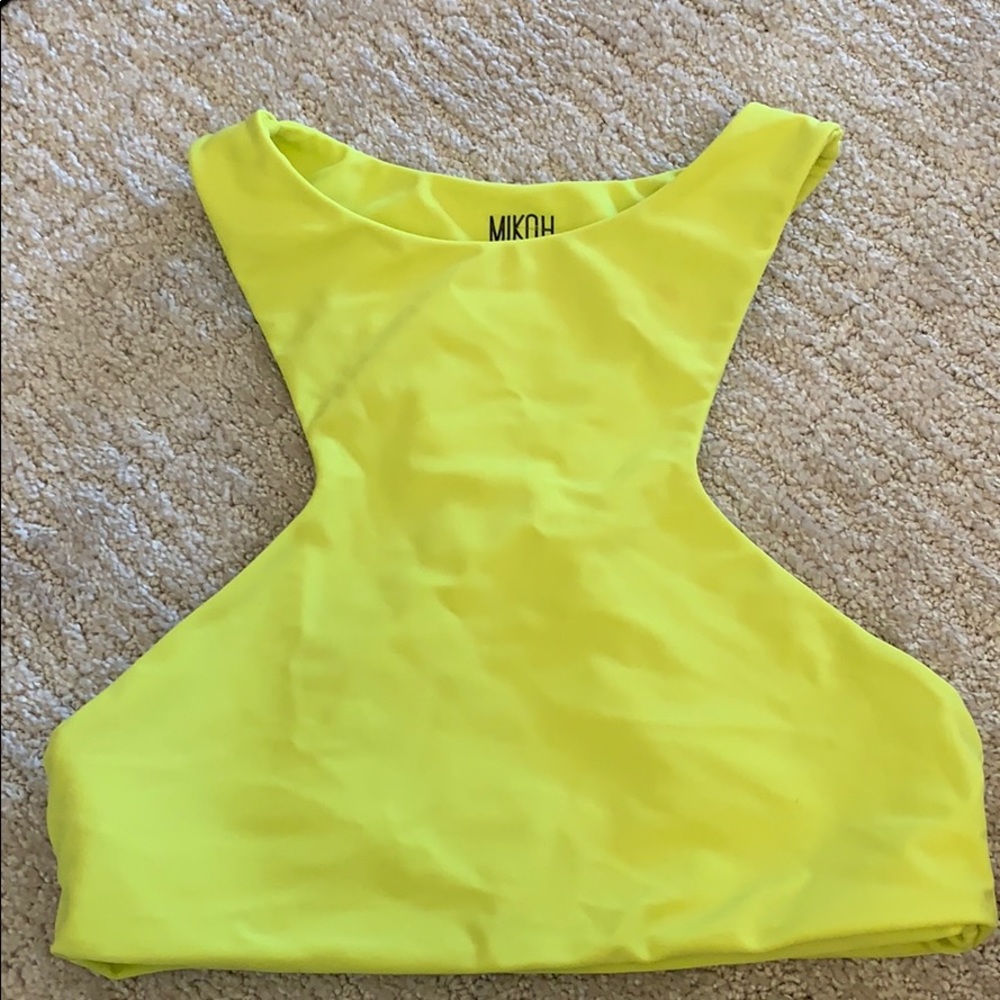 Swimwear Barbados neon green Bikini Top  MIKOH